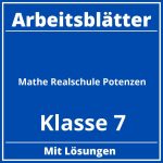 Arbeitsblätter Mathe Klasse 7 Realschule Potenzen PDF