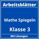 Arbeitsblätter Mathe Klasse 3 Spiegeln PDF