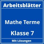 Arbeitsblätter Mathe Klasse 7 Terme PDF