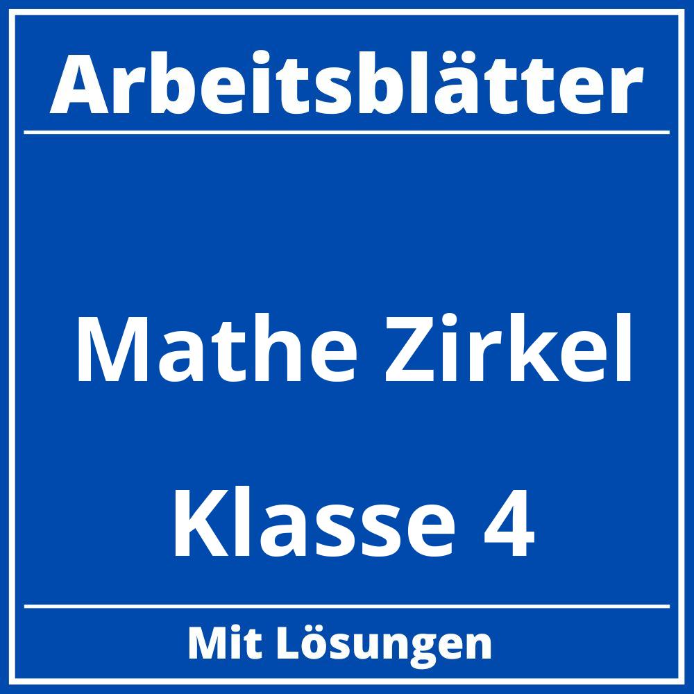 Mathe Arbeitsblätter Klasse 4 Zum Ausdrucken Zirkel