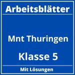 Mnt Klasse 5 Thüringen Arbeitsblätter PDF