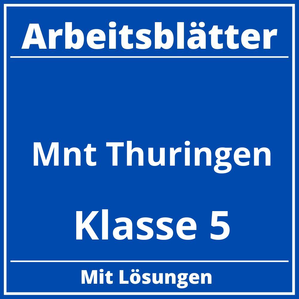 Mnt Klasse 5 Thüringen Arbeitsblätter