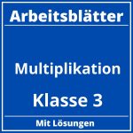 Arbeitsblätter Multiplikation Klasse 3 PDF