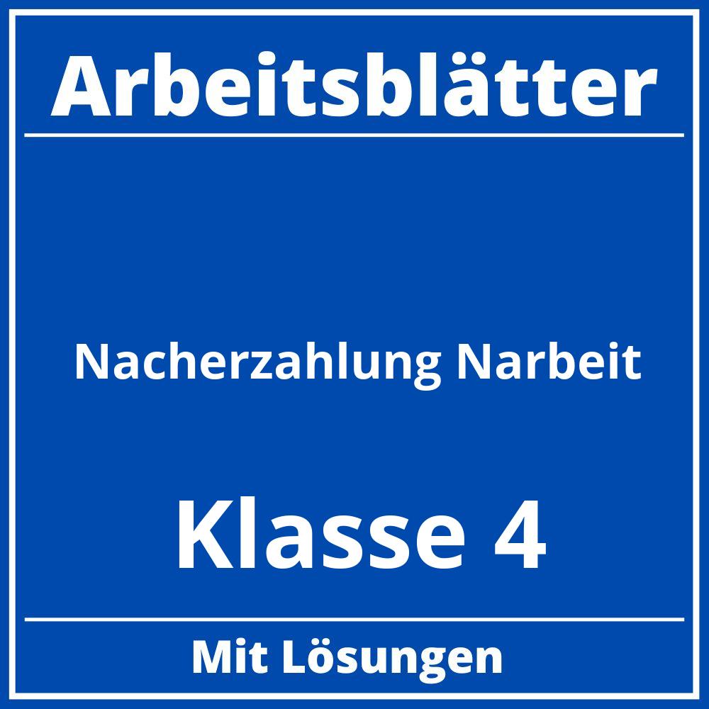 Arbeitsblätter Nacherzählung Klasse 4 Klassenarbeit