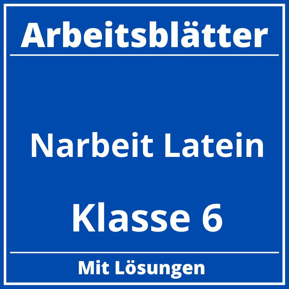 Klassenarbeit Latein Arbeitsblätter Klasse 6 Zum Ausdrucken