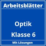 Arbeitsblätter Optik Klasse 6 PDF