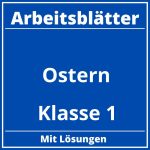 Ostern Klasse 1 Arbeitsblätter PDF