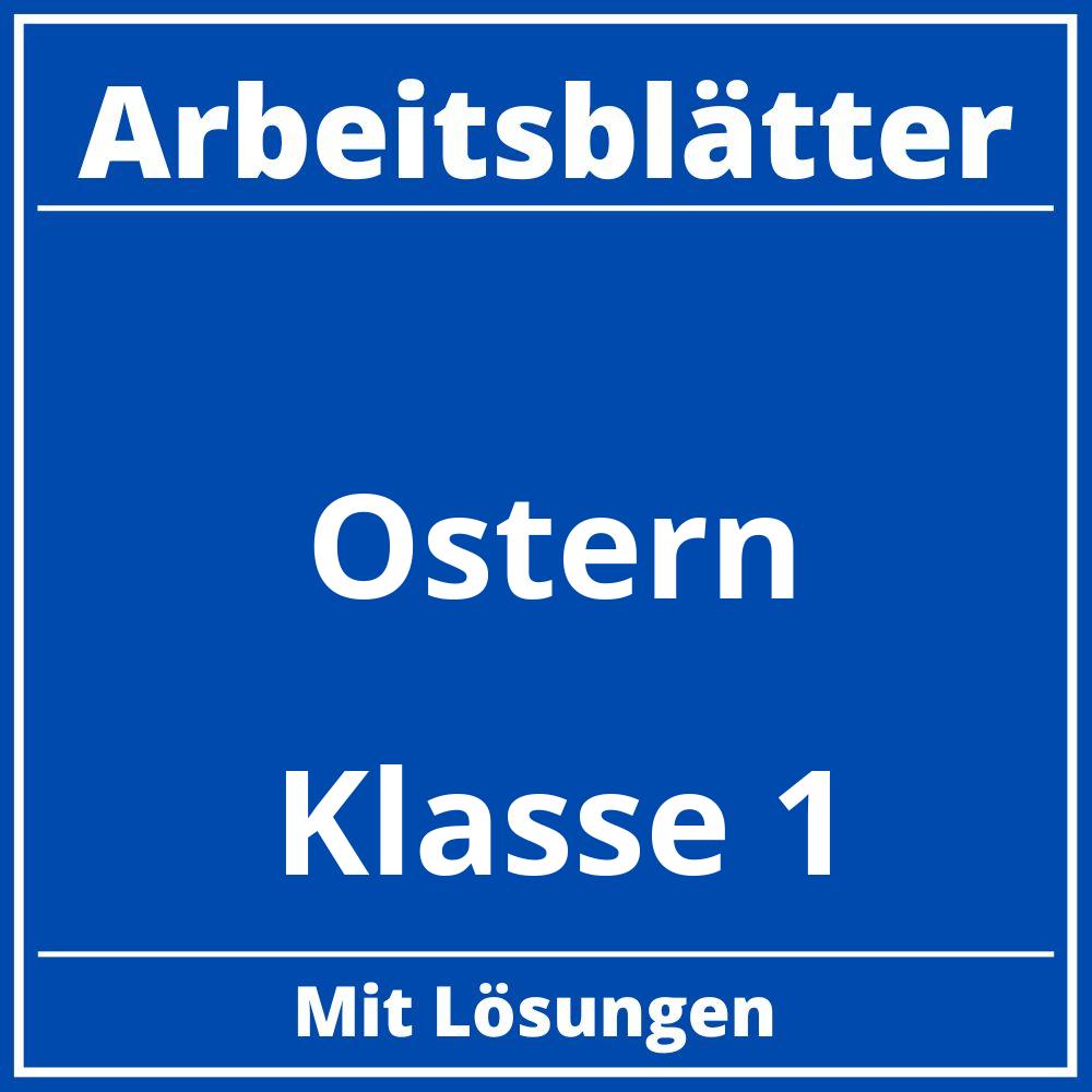 Ostern Klasse 1 Arbeitsblätter