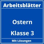 Arbeitsblätter Ostern Klasse 3 PDF