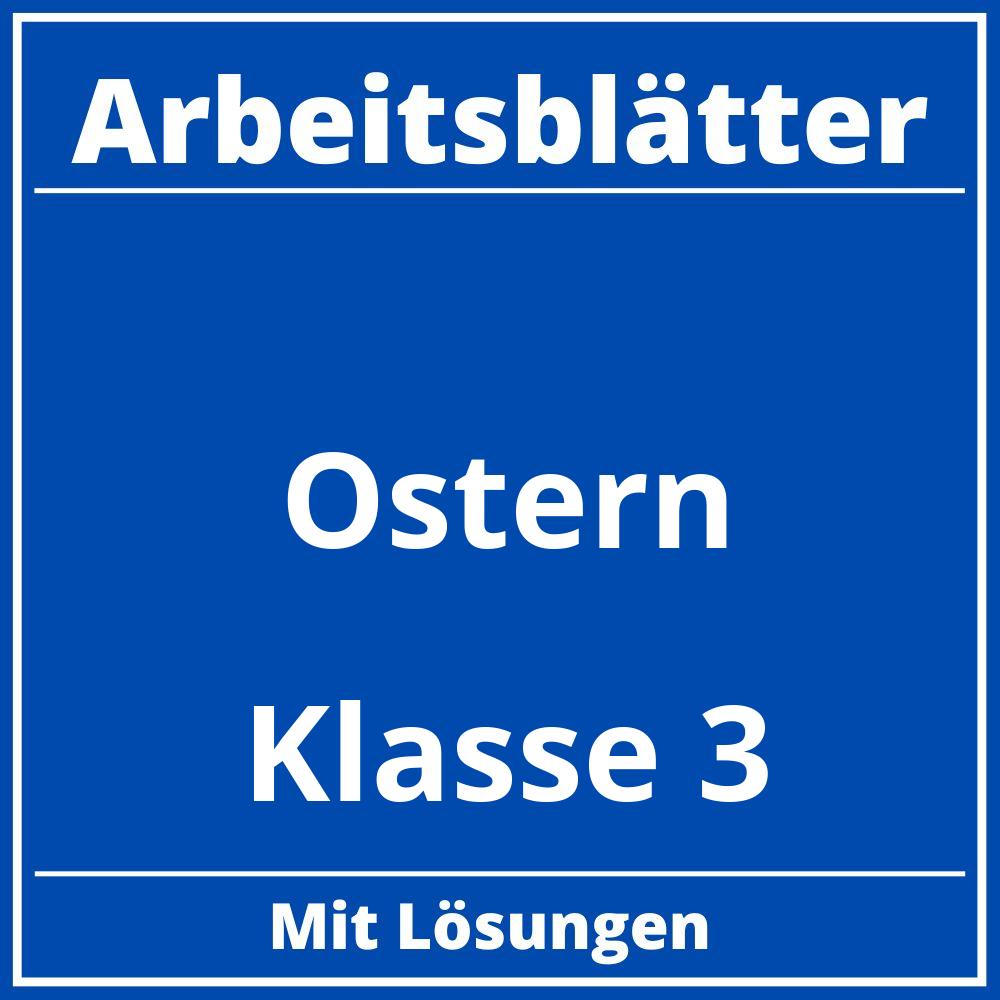 Arbeitsblätter Ostern Klasse 3