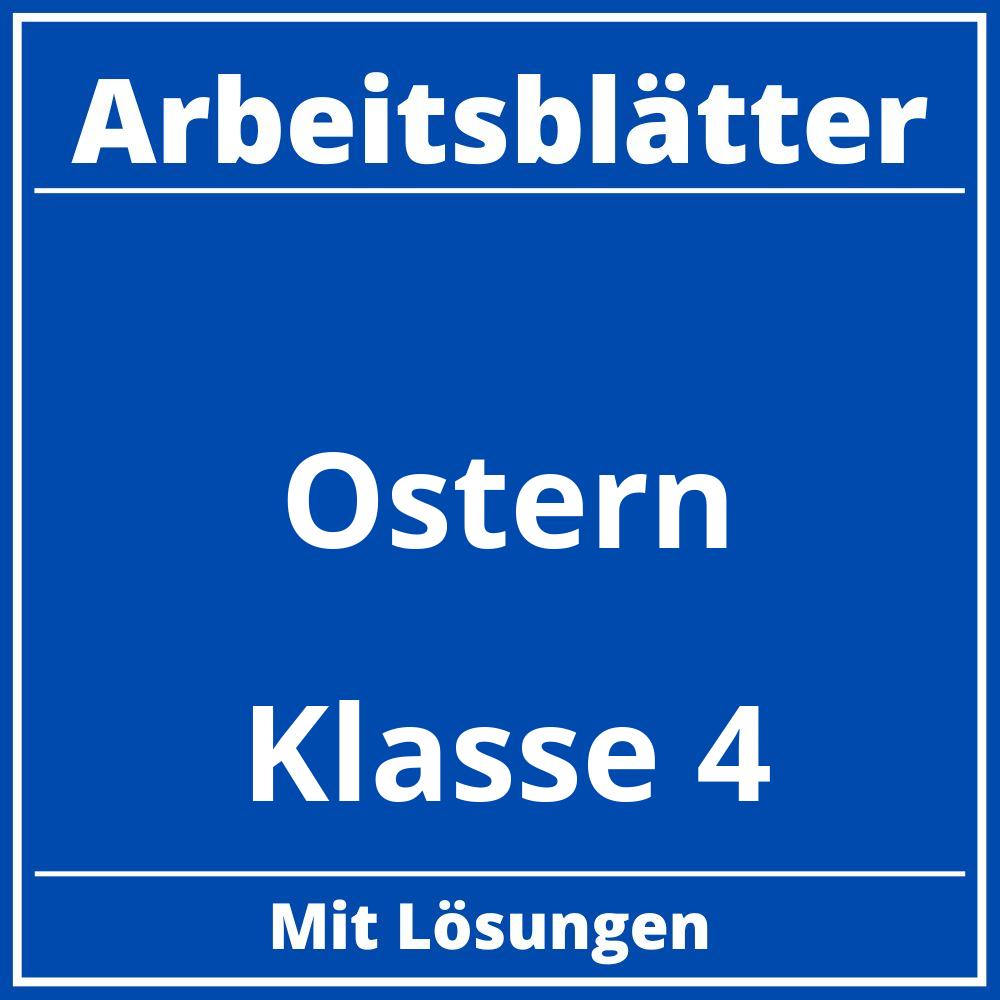 Arbeitsblätter Ostern Klasse 4