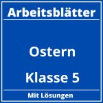 Arbeitsblätter Ostern Klasse 5 PDF