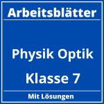 Arbeitsblätter Physik Klasse 7  Optik PDF