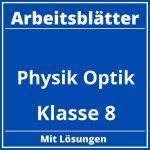 Arbeitsblätter Physik Klasse 8 Optik PDF