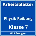 Arbeitsblätter Physik Klasse 7 Reibung PDF