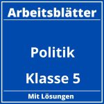 Arbeitsblätter Politik Klasse 5 PDF