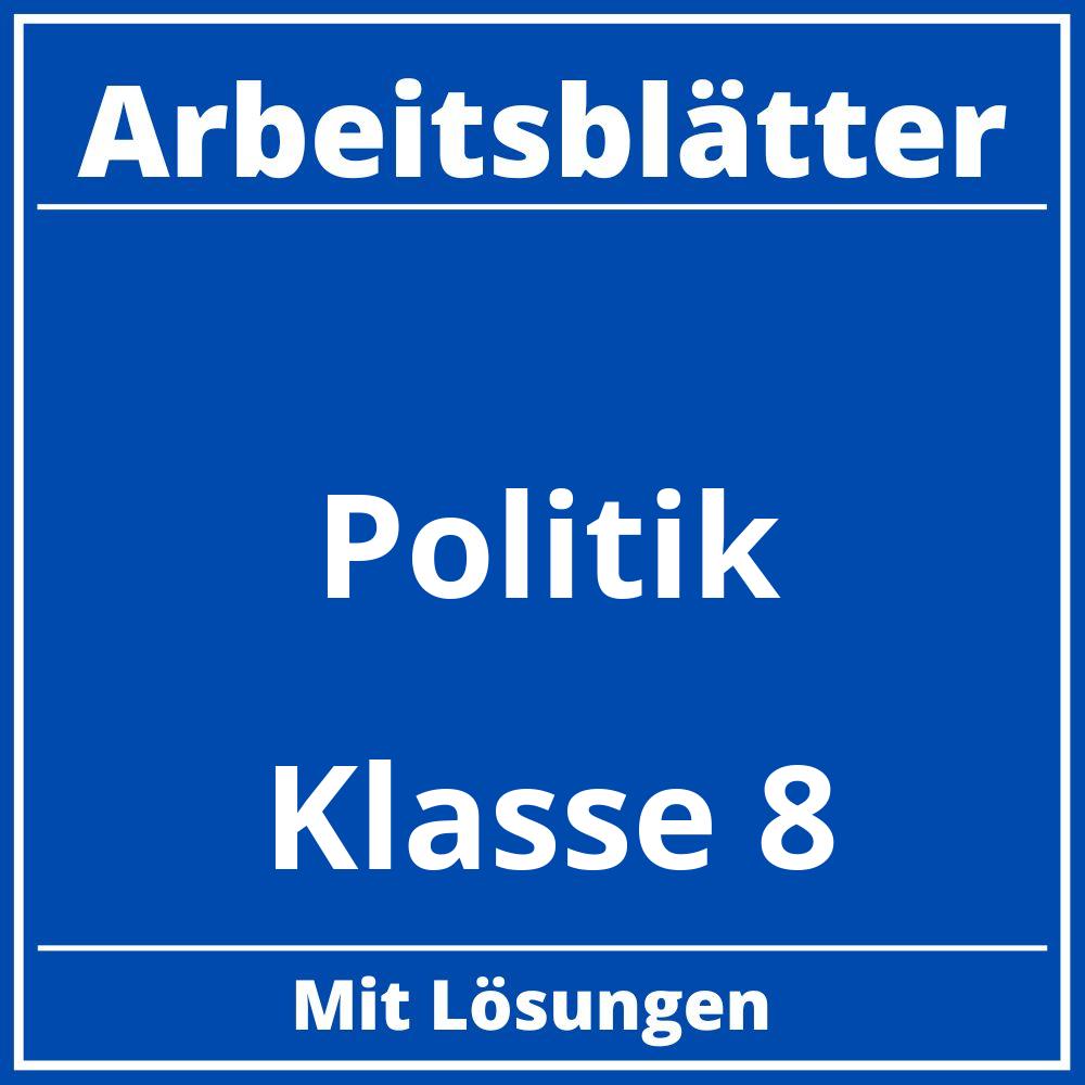 Arbeitsblätter Politik Klasse 8