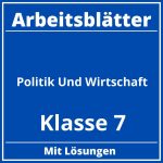 Politik Und Wirtschaft Klasse 7 Arbeitsblätter PDF