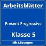 Present Progressive Klasse 5 Arbeitsblätter PDF