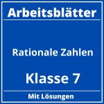 Arbeitsblätter Rationale Zahlen Klasse 7 PDF