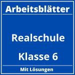 Arbeitsblätter Klasse 6 Realschule PDF