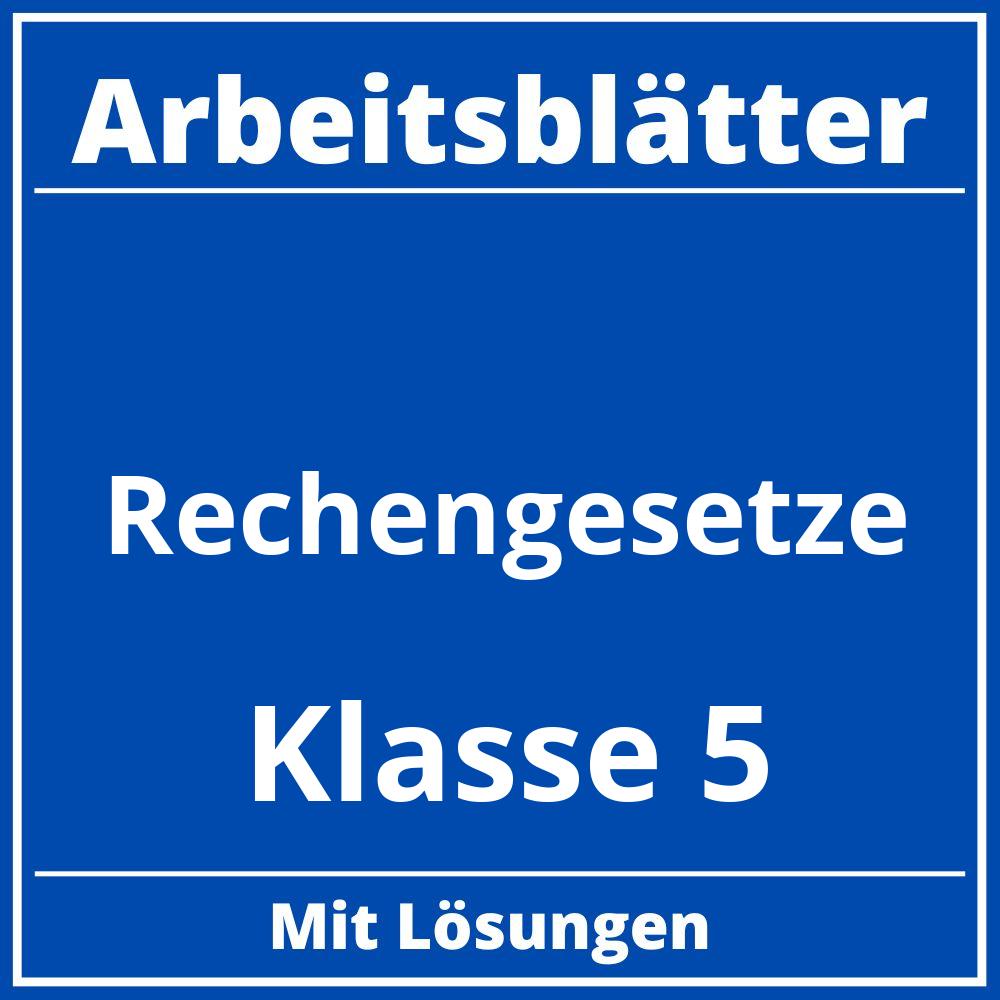 Arbeitsblätter Rechengesetze Klasse 5