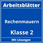 Rechenmauern Klasse 2 Arbeitsblätter PDF