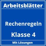 Rechenregeln Klasse 4 Arbeitsblätter PDF