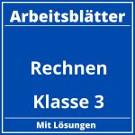 Rechnen Klasse 3 Arbeitsblätter PDF