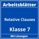 Relative Clauses Übungen Klasse 7 Arbeitsblätter PDF