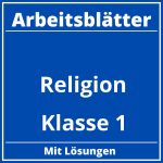 Religion Klasse 1 Arbeitsblätter PDF