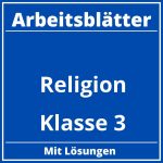 Religion Klasse 3 Arbeitsblätter PDF