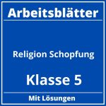 Arbeitsblätter Religion Schöpfung Klasse 5 PDF