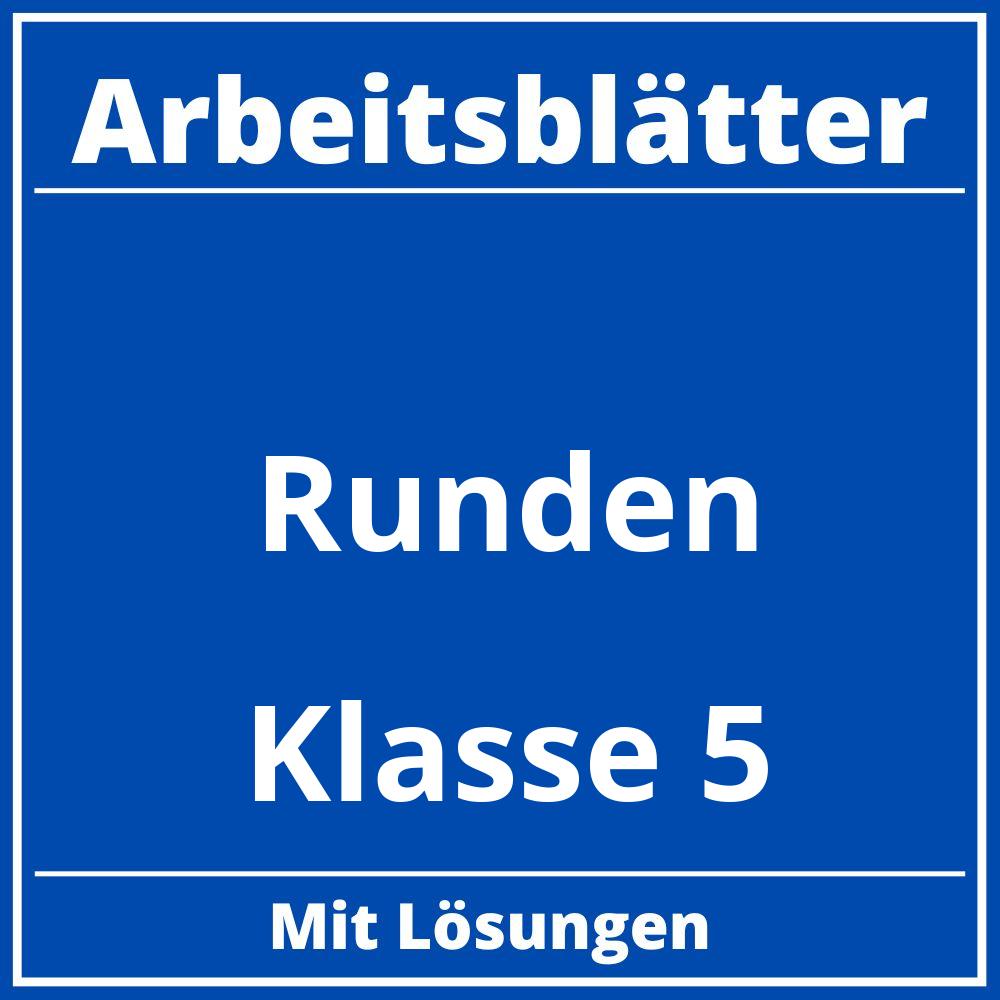 Arbeitsblätter Runden Klasse 5