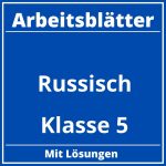 Arbeitsblätter Russisch Klasse 5 PDF