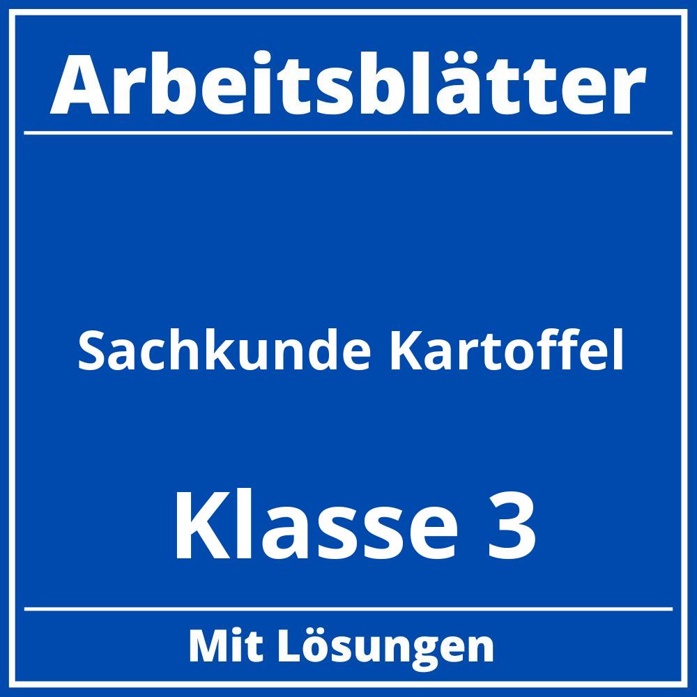 Arbeitsblätter Sachkunde Klasse 3 Kartoffel