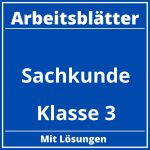 Arbeitsblätter Sachkunde Klasse 3 PDF