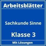 Arbeitsblätter Sachkunde Klasse 3 Sinne PDF