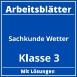 Arbeitsblätter Sachkunde Klasse 3 Wetter Kostenlos PDF