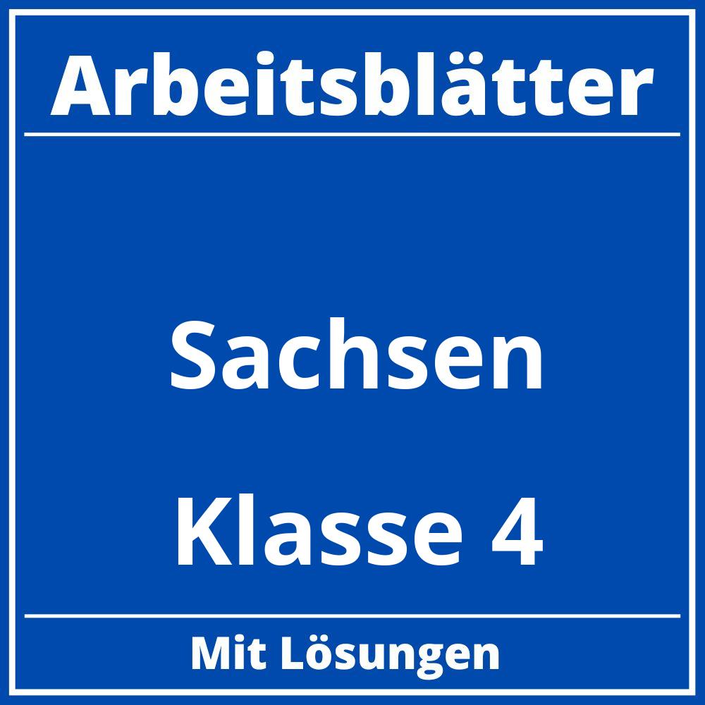 Arbeitsblätter Sachsen Klasse 4