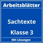 Sachtexte Klasse 3 Arbeitsblätter PDF