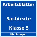 Sachtexte Klasse 5 Arbeitsblätter Kostenlos PDF