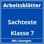 Sachtexte Klasse 7 Arbeitsblätter Kostenlos PDF