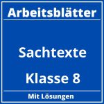 Sachtexte Klasse 8 Arbeitsblätter Kostenlos PDF