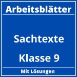 Sachtexte Klasse 9 Arbeitsblätter Kostenlos PDF