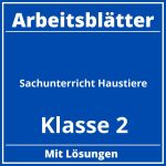 Sachunterricht Klasse 2 Arbeitsblätter Haustiere PDF