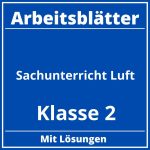 Sachunterricht Klasse 2 Luft Arbeitsblätter PDF