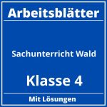 Sachunterricht Klasse 4 Wald Arbeitsblätter PDF