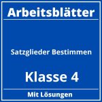 Satzglieder Bestimmen Klasse 4 Arbeitsblätter PDF