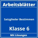 Satzglieder Bestimmen Klasse 6 Arbeitsblätter PDF